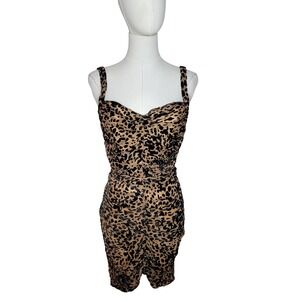 House of CB Cleo Animal Print Corset Cocktail Dress Size XS NWT Glam Engagementt